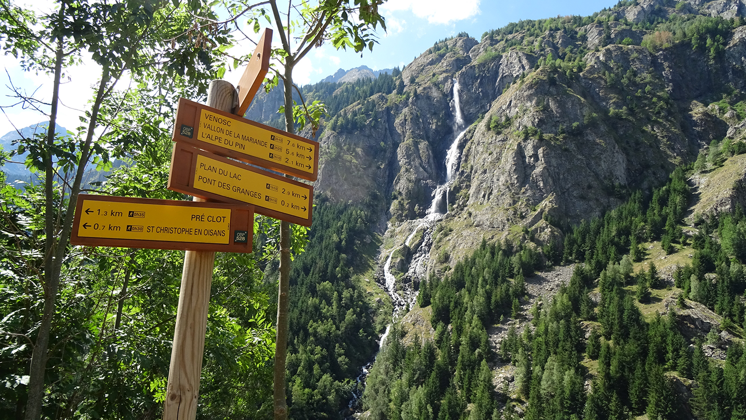 panneaux de randonnées St-Christophe-en-Oisans